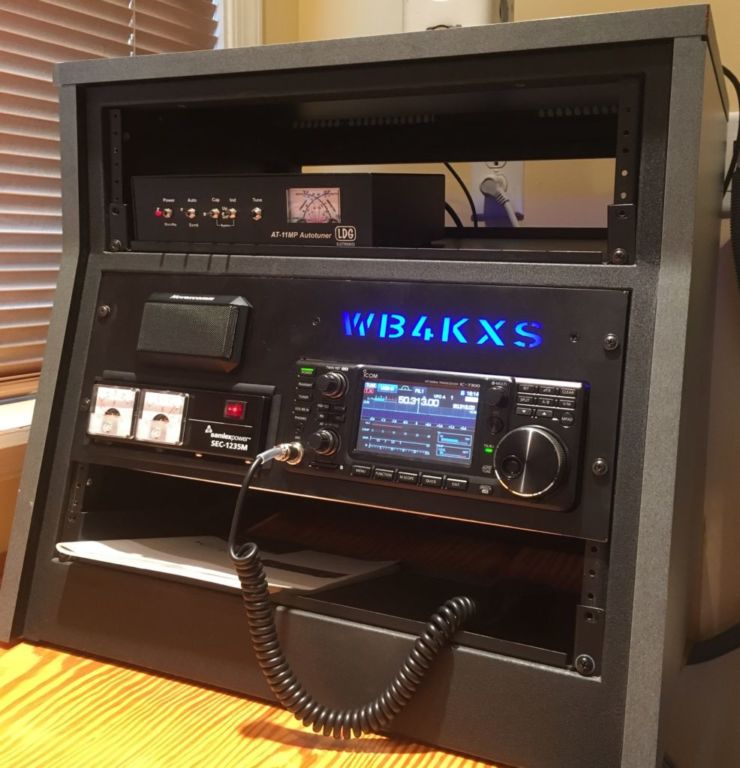 nice custom rig rack mount Williamsburg Area Amateur Radio Club